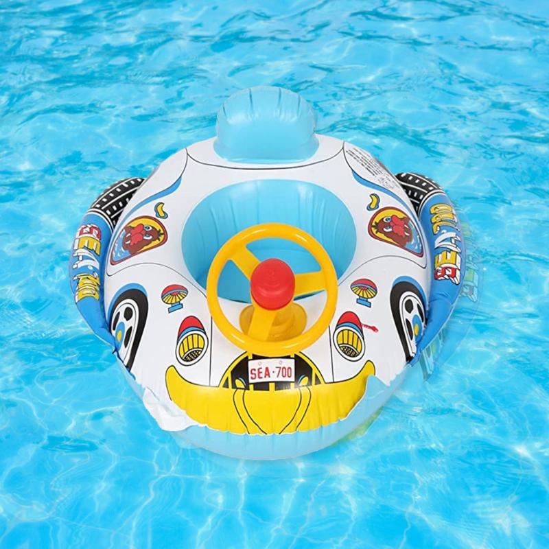 

Life Vest & Buoy Car-shaped Swimming Ring Accessories Inflatable Baby Child Seat PVC Steering Wheel Children Lifebuoy