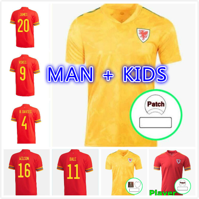 

MAN KIDS KIT 2021 2022 Wales soccer jersey 21 22 BALE ALLEN Ben Davies Wilson football shirt
