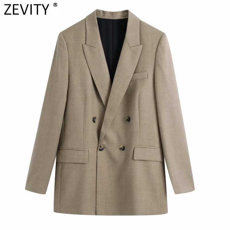 

Zevity Women Vintage Notched Collar Casual Business Blazer Coat Office Ladies Stylish Outwear Suit Chic Fitting Tops CT665 210603, Bb ct665