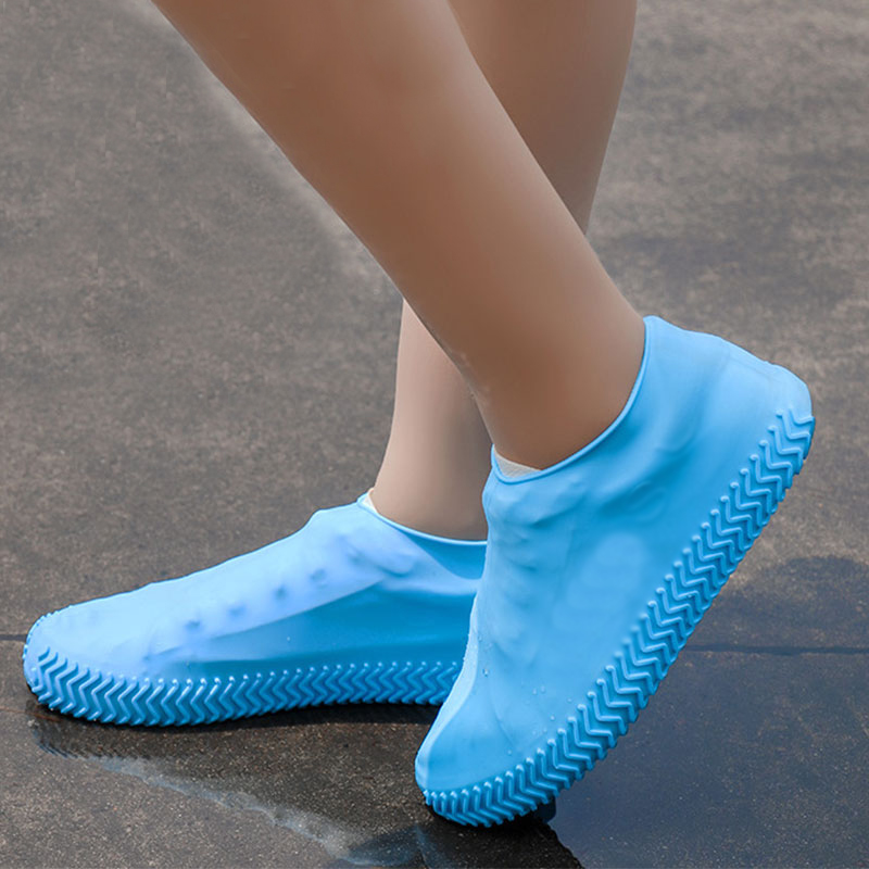 

Vintage Rubber Boots Reusable Latex Waterproof Rain Shoes Cover Non-Slip Silicone Overshoes Boot Covers Unisex Shoes Accessories