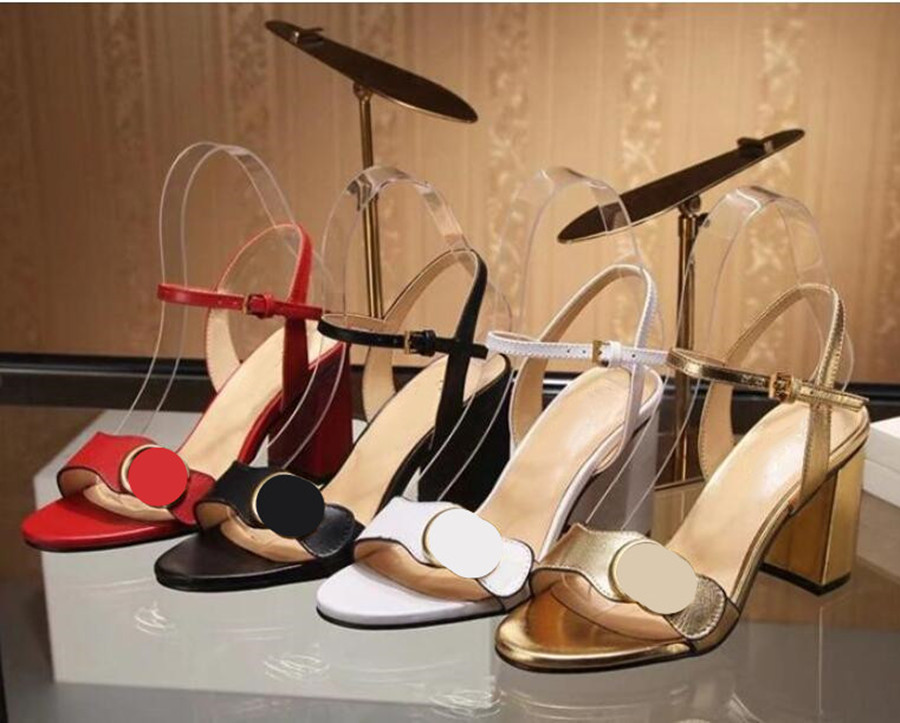 

Fashion Women's chunky heels sandals Ladies Real Leather shoes party pumps female casual peep toe sandal G#0844, Black