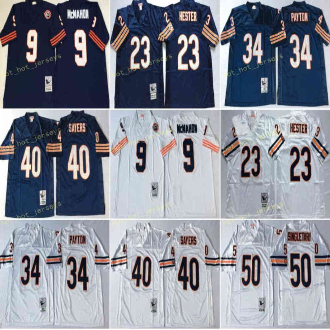 

Vintage Discount chlcago 34 Walter Bedr Jerseys Navy Blue White 9 Jim Payton 23 Devin McMahon Hester 40 Gale 50 Mike Sayers Singletary, Black;red