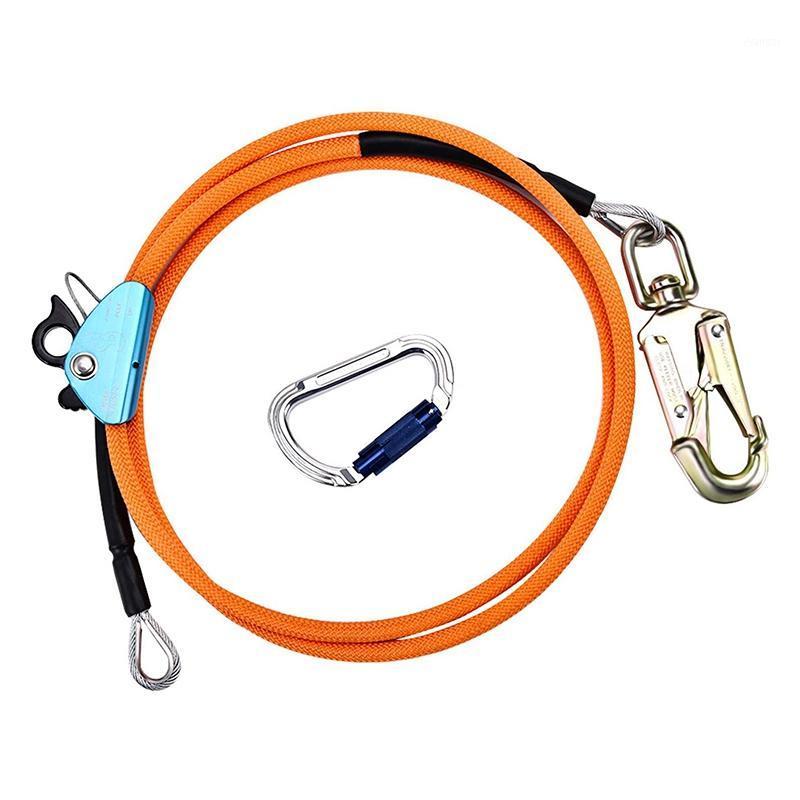 

1/2Inch X 10Feet Steel Wire Core Turning Line Kit,Adjustable Climbing Positioning Rope For Arborist Climbers Cords, Slings And Webbing1