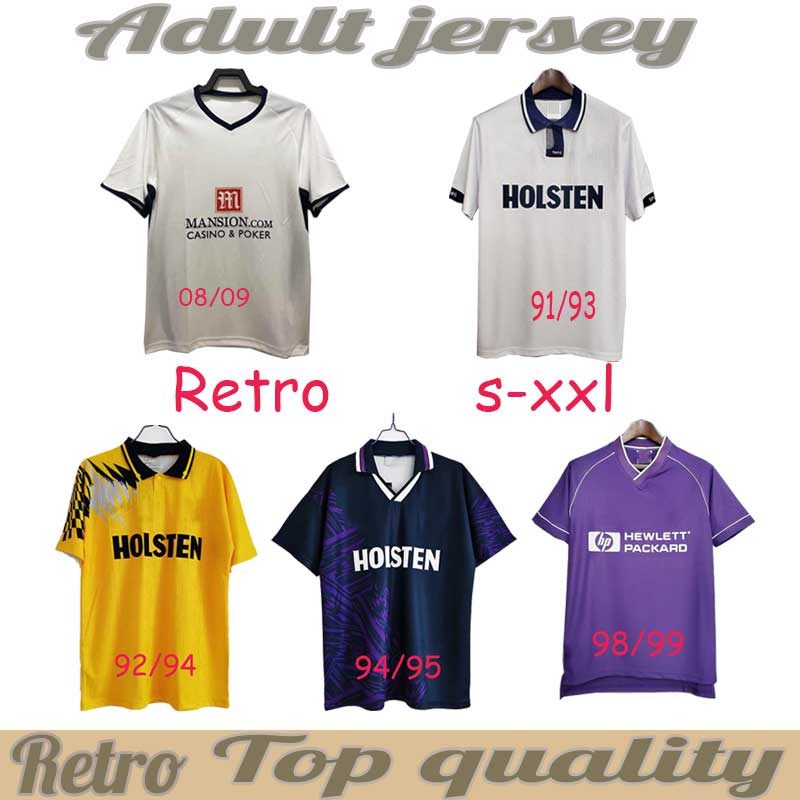 

1982 1990 1991 1992 1994 1998 1999 Tottenham Retro BALE soccer jersey spurs Klinsmann GASCOIGNE ANDERTON SHERINGHAM 91 92 94 95 classic Vint, Black;yellow
