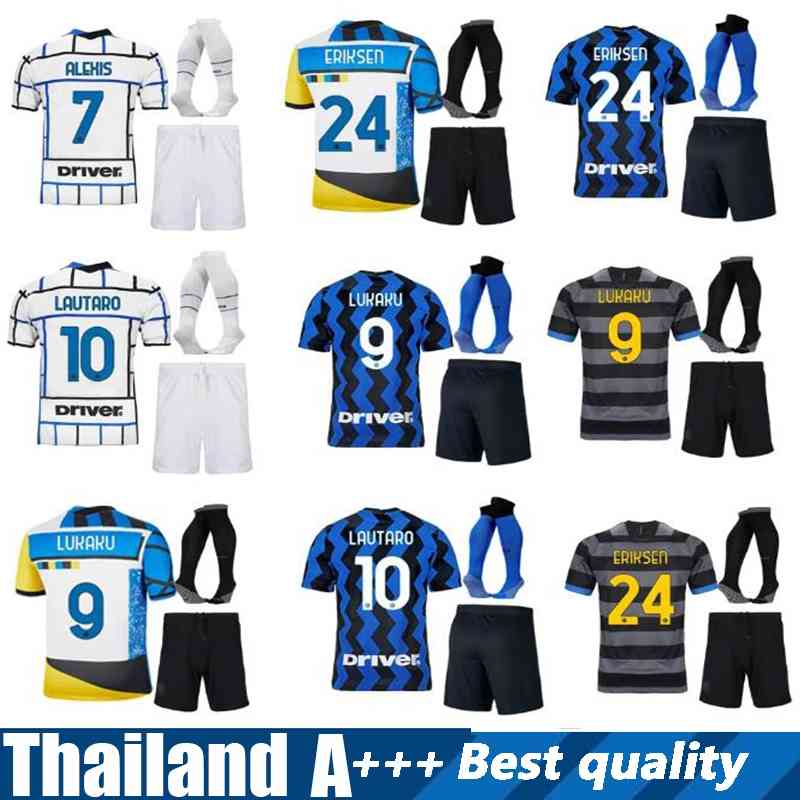 

2020 21 camiseta futbol Inter Men&kids football shirt maillot foot Milan soccer jersey camisa de time LUKAKU, Brown