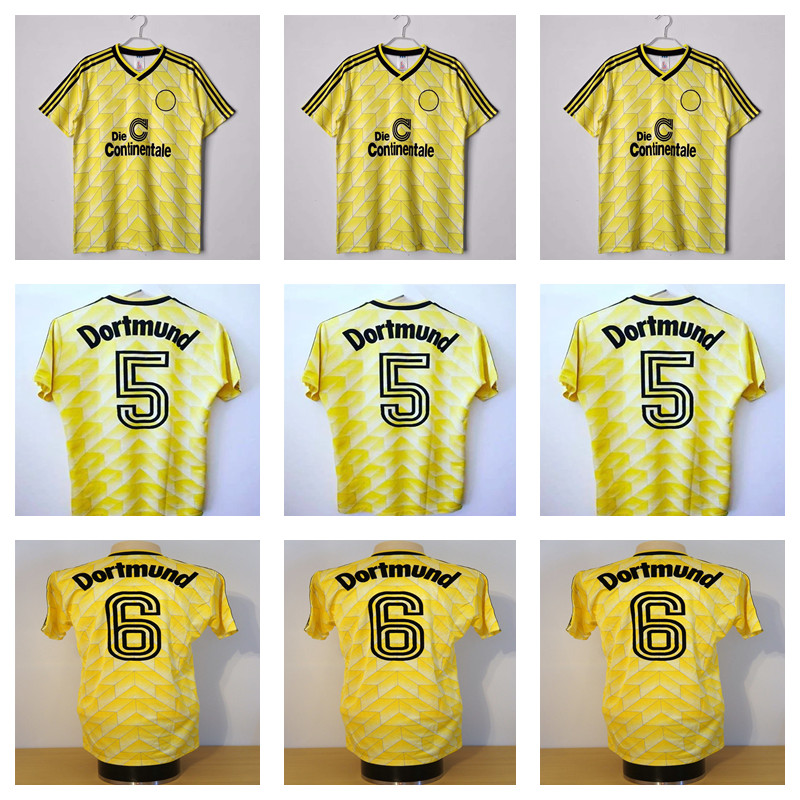 

1988 /1989 Möller Dickel Helmer retro soccer jersey 88 /89 Borussia Zorc Dortmund vintage classic football aa, 87 89 jersey