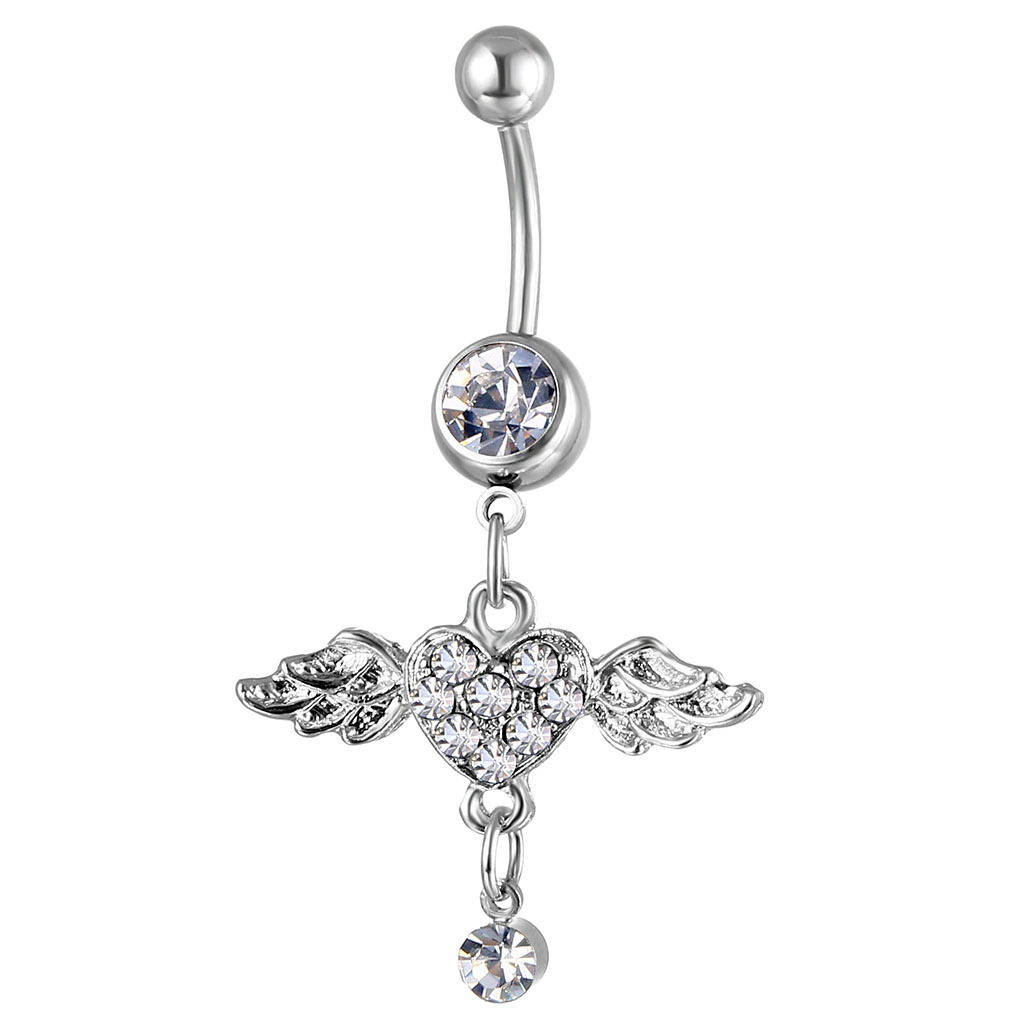 

D0567-1( 4 colors ) Clear Nice style belly ring Purple color Angel as imaged piercing body jewlery navel jewelry