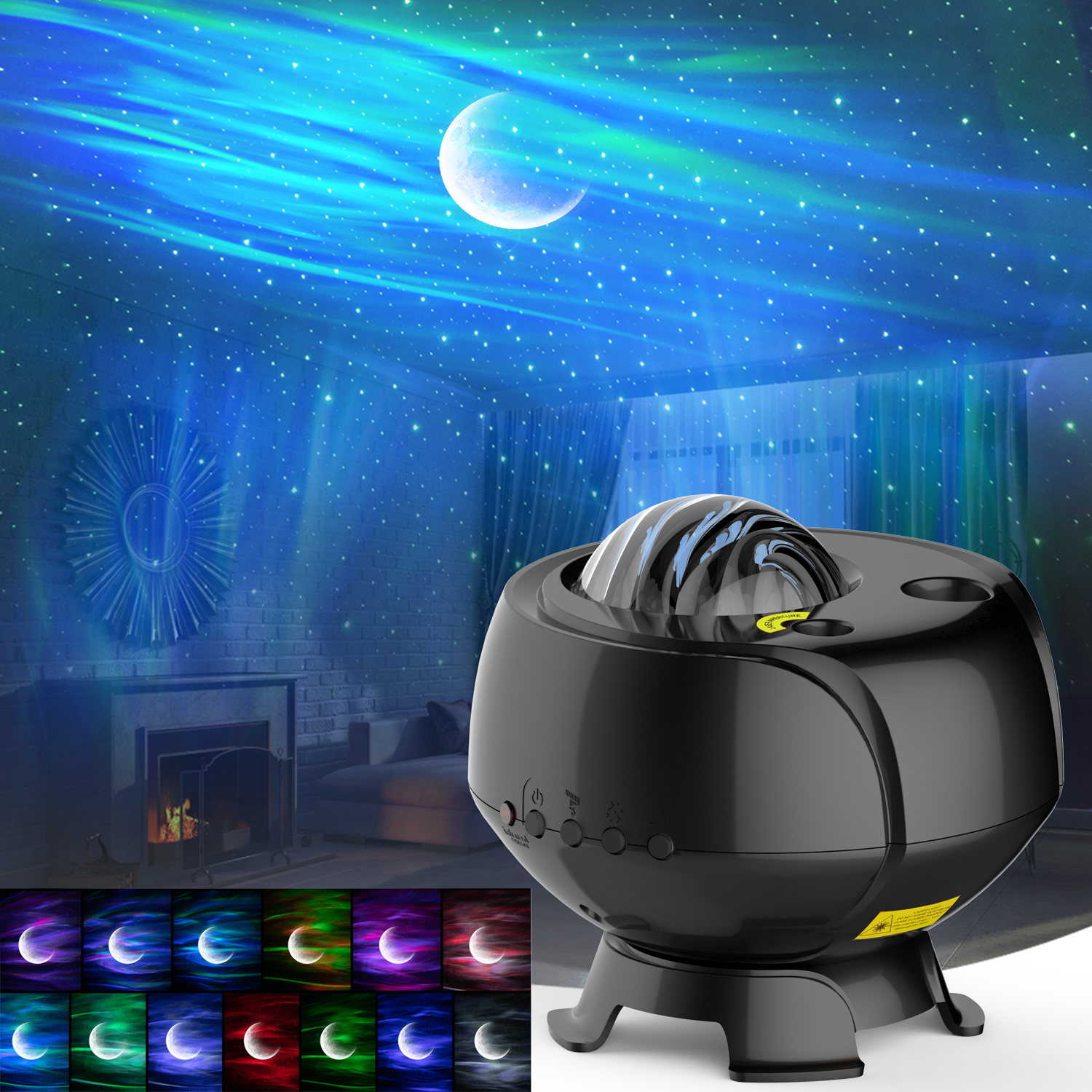 

Star Projector Music Speaker Led Projection Night Light Ceiling Northern Lights Aurora Galaxy Projector for Bedroom