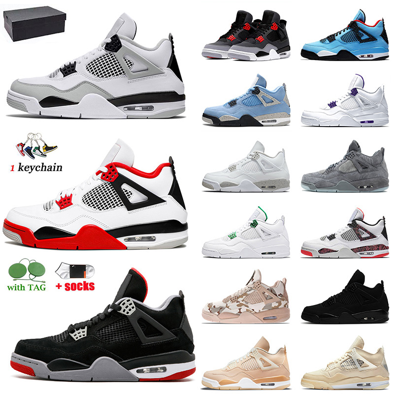 

Jordan S 4 Jorden 4s Basketball Shoes For Men Women Jumpman Sneakers White Oreo Back Cat University Blue Fire Red Bred Lightning Jordan4s Ai