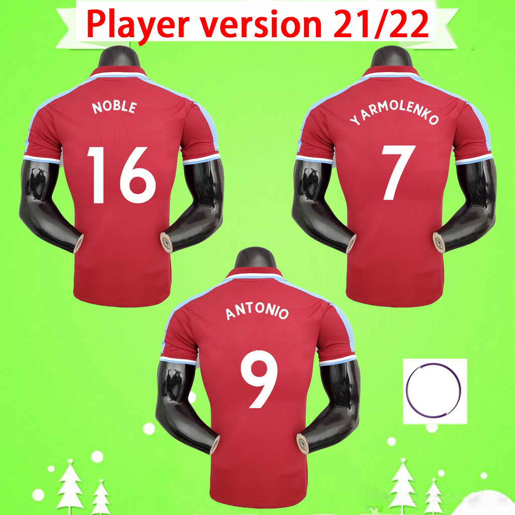 

Player version 21 22 West Soccer Jerseys Ham 2021 2022 Home Away YARMOLENKO LANZINI NOBLE BOWEN ANTONIO Football Shirt FORNALS RICE Men and Kids Kit Jersey SOUCEK, 21/22 player version