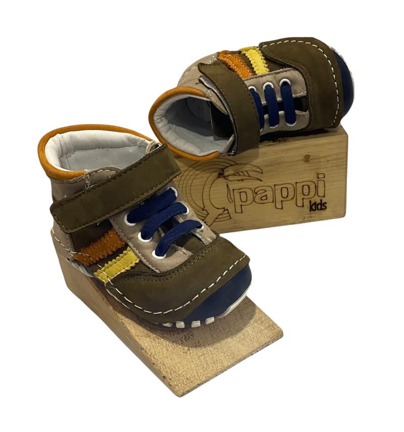 

First Walkers Pappikids Model(71) Boy's Step Orthopedic Leather Shoes, Brown