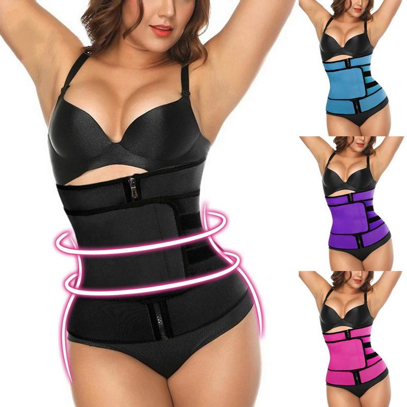 

Women's Shapers Buckle Zipper Corset Shaper Waist Trainer Belt Women Flat Slimming Underwear Modeling Strap Belts Slim Sell, Blue