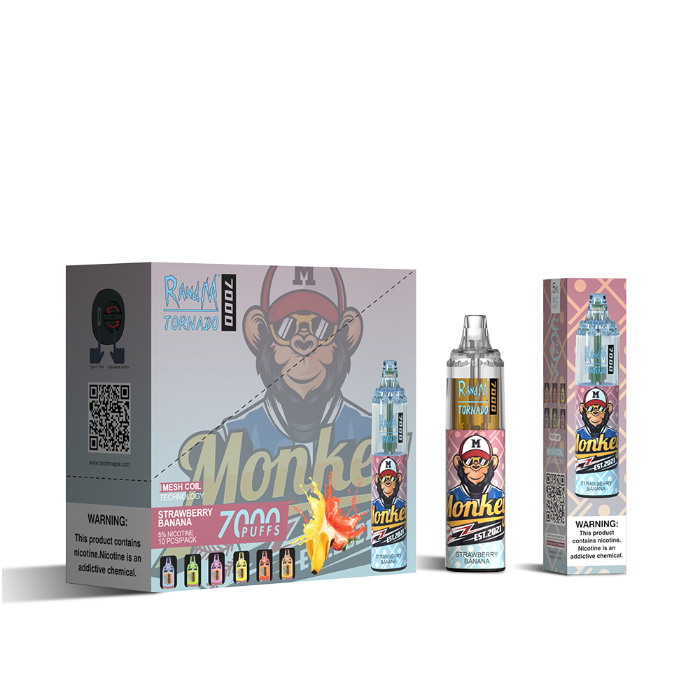 

RandM Tornado 7000 puffs Disposable E cigarette RM Type-C vapes Factory Wholesales RBG light vapes rechargeable multi-flavor e-cigarette