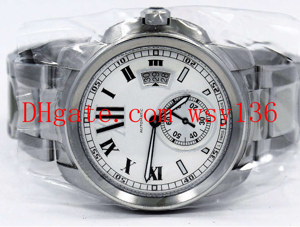 

Calibre De Mens Automatic Mechanical Watch W7100015 Stainless steel Bracelet Silver Men's Sports Wrist Watches Transparent Back, Customize