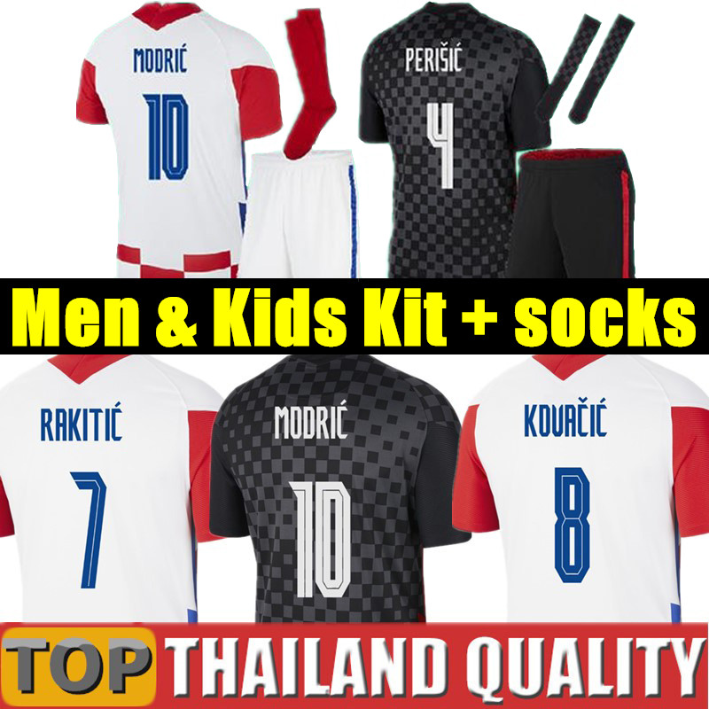 

2022 Thailand Croacia CUP Soccer Jerseys Croatie 22 23 Croazia MODRIC MANDZUKIC PERISIC KALINIC KOVACIC Rakitic Kramaric Football Shirt set Men Kids kit uniform, 2020 home - kids + socks
