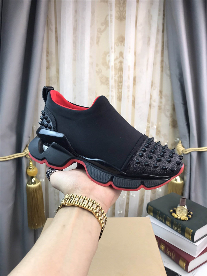 

Designer Luxury Red Bottom Men Women Casual Spikes Rivets Rhinestone Shoes Dress Party Walking Shoes Sneakers Chaussures De Sport With Box Size 35-47, Don't pay it