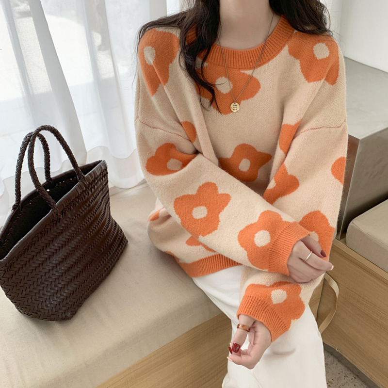 

women's sweaters loose round neck small fresh lazy pullover autumn new korean version qn* g32a, White;black