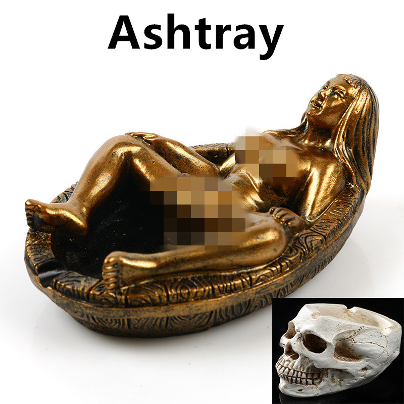

Funny Resin Ashtray Creative Handicraft Ashtray Anti-shock Smoke Ash Tray Fashion Environmental Hotel Home For Smoking Accessories, As picture