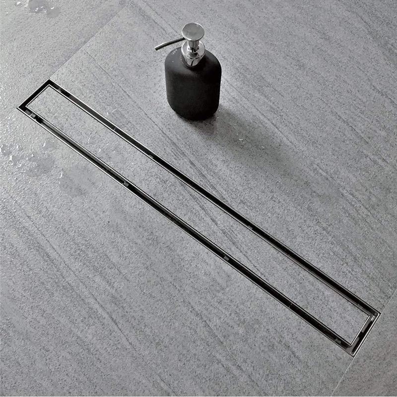 

Other Bath & Toilet Supplies 60/70/80CM Shower Drain Professional Brushed 304 Stainless Steel Rectangle Floor Manufacturer,Floor