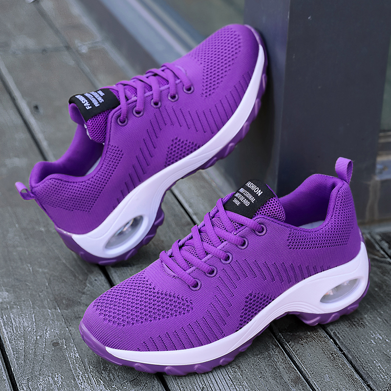 

Wholesale 2021 Top Quality Men Womens Sports Running Shoes Knit Mesh Breathable Court Purple Red Outdoor Sneakers SIZE 35-42 WY28-T1810