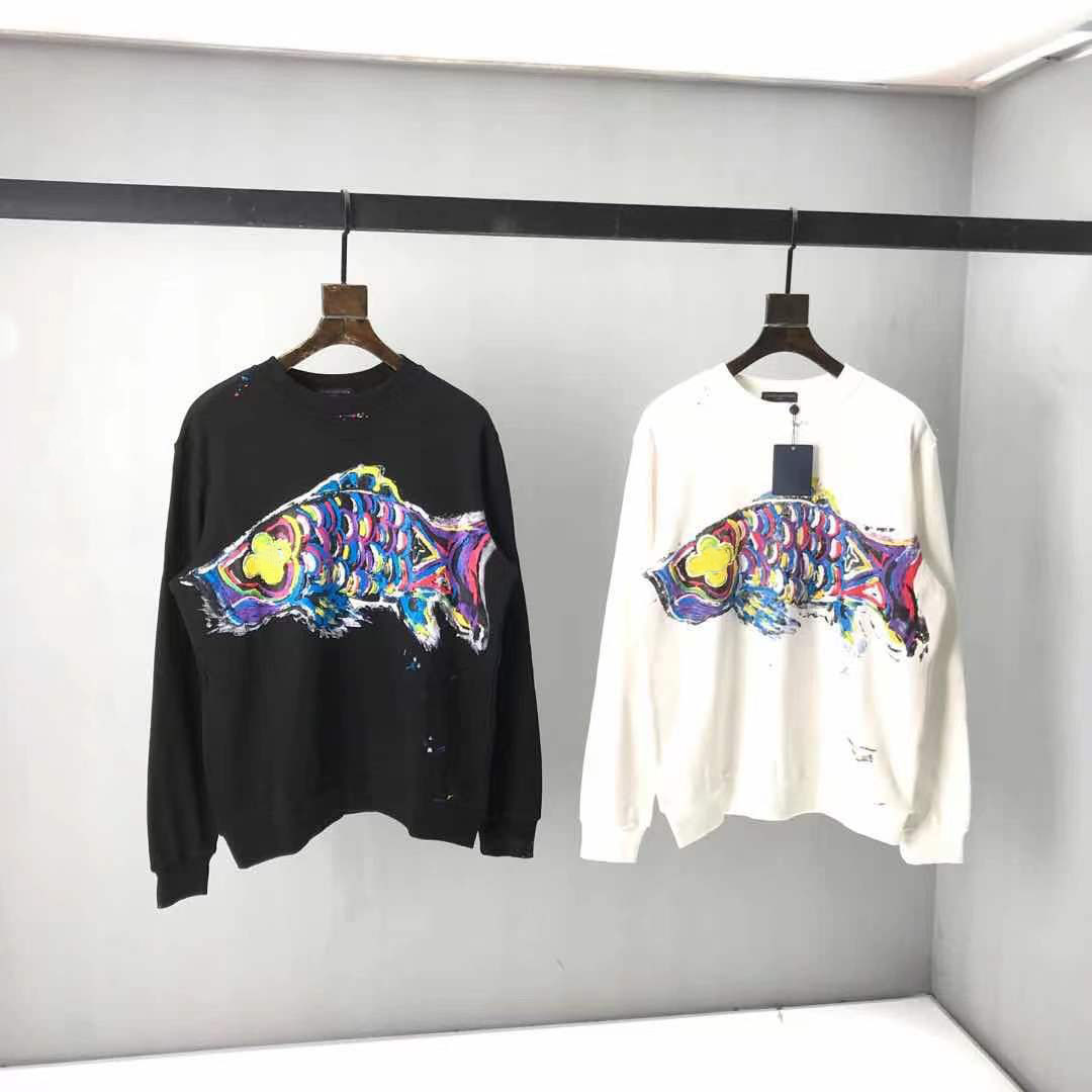 

2021ss spring and summer new high grade cotton printing short sleeve round neck panel T-Shirt Size: m-l-xl-xxl-xxxl Color: black white aw122