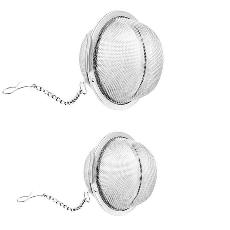 

Ball tea infuser with chain stainless steel portable mesh loose leaf filter metal kitchen teaware strainer
