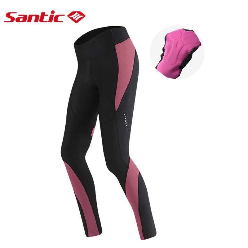 

Racing Pants Santic Winter Fleece Cycling Women Outdoor Wear Italy Imported 4D Pad Shorts Pro Team Mountain Road Bike, L9c04114