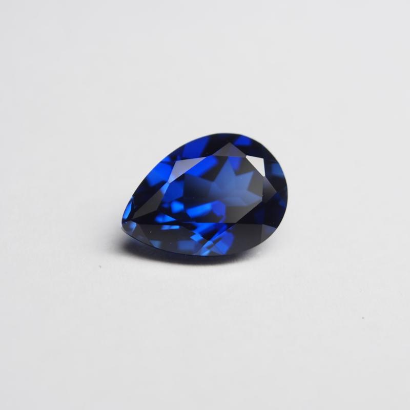 

Other 5A Quality Laboratory Manufacturing Blue Sapphire 34# Corundum Pear Cut Loose Gemstone For Ring