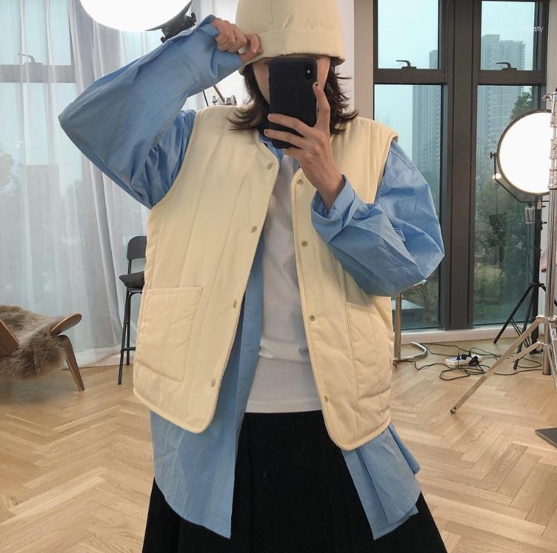 

Women's Down & Parkas Woman Fashion Warm Double Side Winter Vest1, Ivory