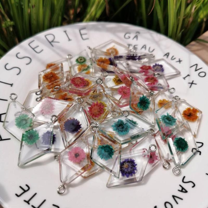 Dangle & Chandelier 2pcs 0.13x0.7inch Real Flowers DIY Findings Keychain Earrings Pendants Jewelry Making . Women Fashion Jewelryaccessories-image-700913729