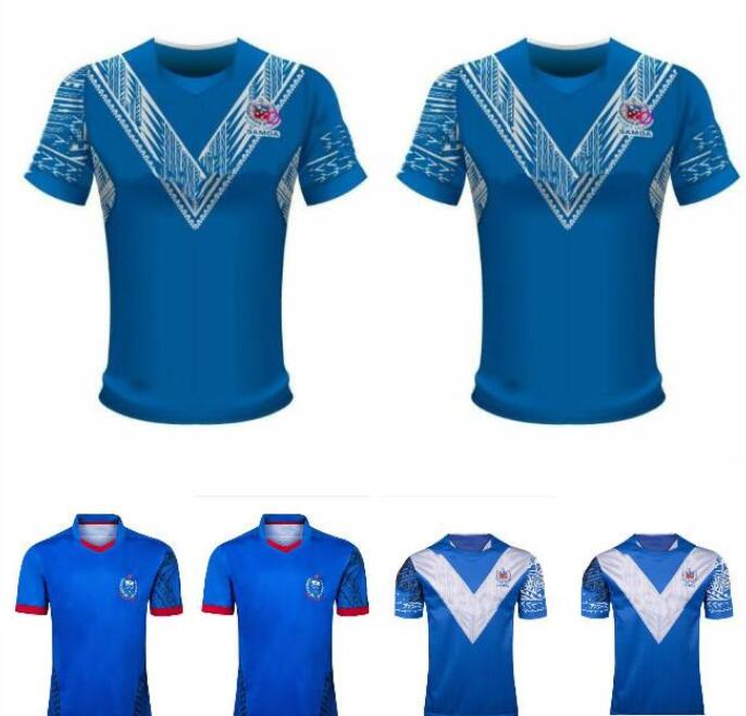 

2021 Samoa League Rugby Jersey National Team Home Court Away Game Blue 17 19 Shirt Uniform Polo T-shirt Mens Word Cup Size:S--5XL, 2017 world cup