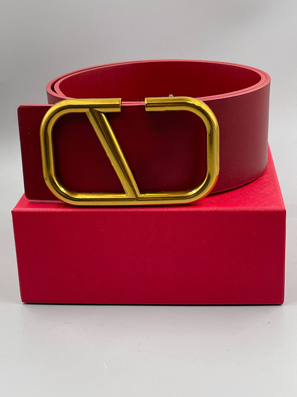 

2021 men's designer belt women's leather leather black red big gold buckle classic leisure luxury belts and gift box, Belt and box
