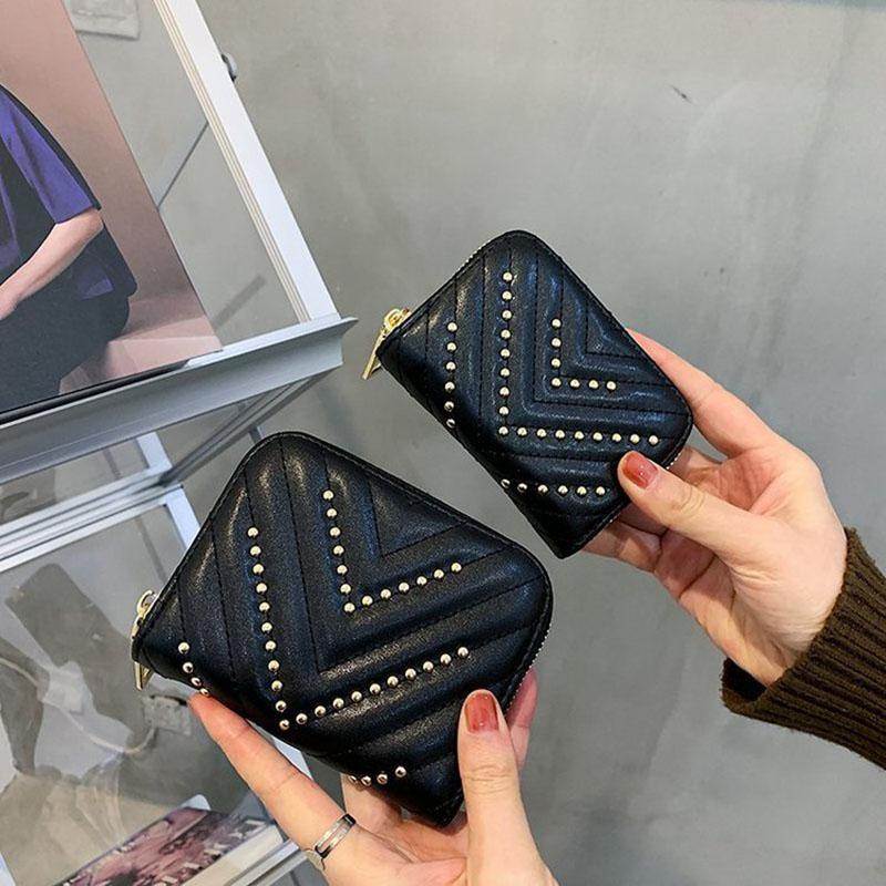 

Wallets Wallet Luxury Women's Zipper PU Purse Card Holder Female Purses, Red;black