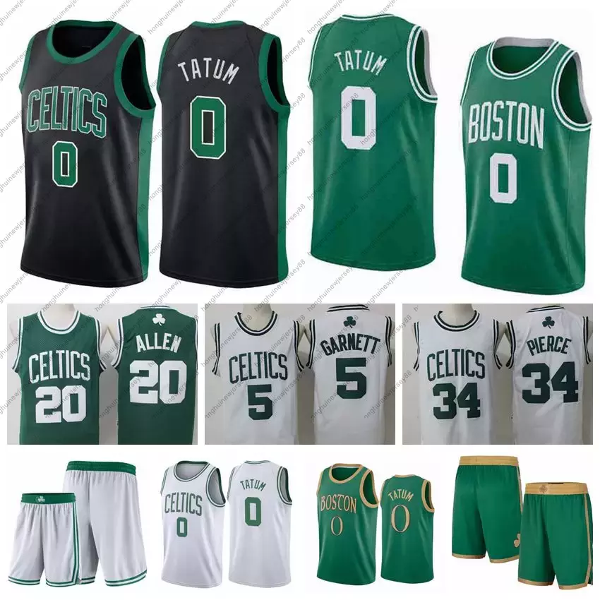 

Basketball Jersey Men's Authentic Jason 0 Tatum 33 34 Plerce 20 Allen Jerseys Mitchell&Ness City And Pant Edition Shorts Green White, As photo4