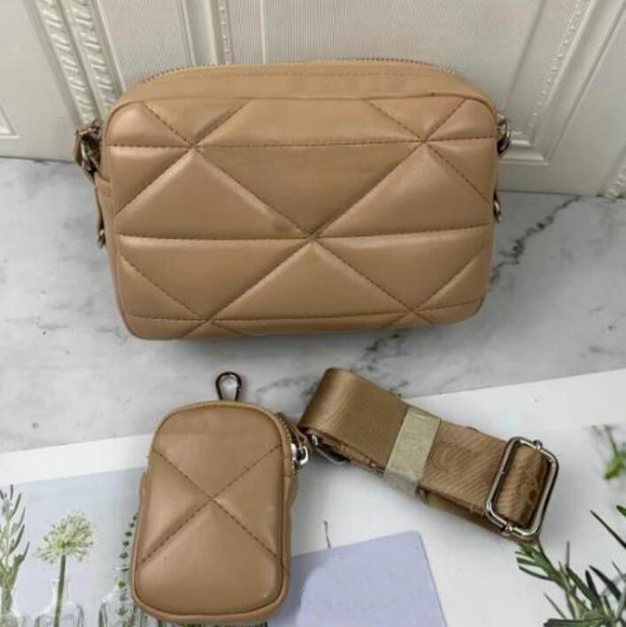 

Women 2pcs/set with wallet tote high quality Genuine Leather fashion composite Shoulder Handbags Crossbody bags lady purse No75489, Pink