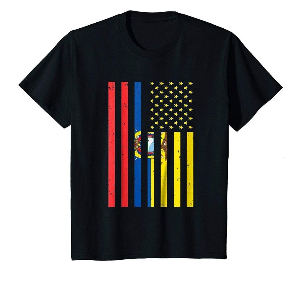 

boys tee Men Creative Casual Short Sleeve Novelty Shirt Ecuador Usa America Flag T-Shirt Bulk T ShirtsChildren's clothing, Blue