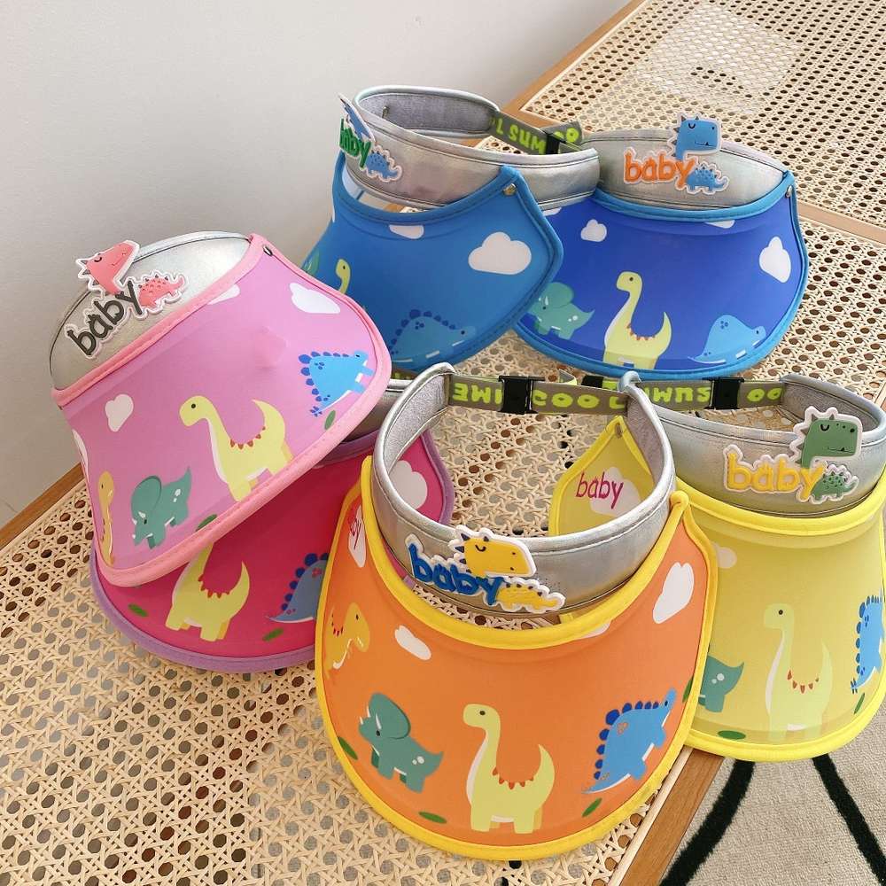 

Children's empty hat ice sleeve suit Big Brim Sun protection cap for boys and girls traveling Beach Baby sun, Yellow