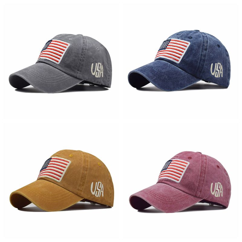 

Baseball Cap American Flag Washed Net Hat Classics Letters Ball Caps Women Ponytail Hats Adjustable Outdoor Sport Headgear wmq1181, Adjustable(54-60cm)