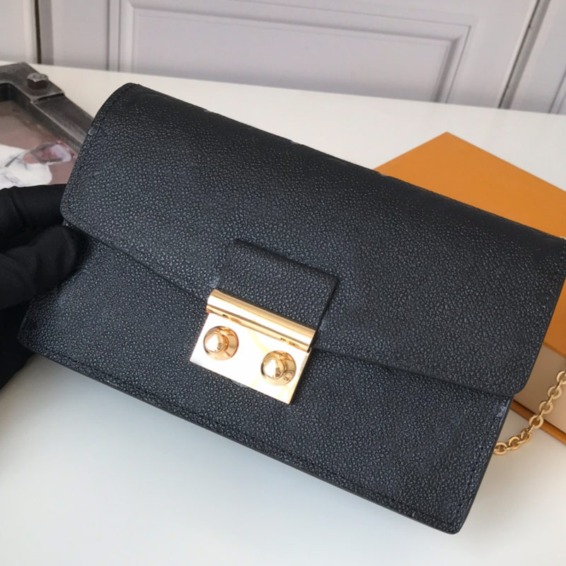 

Shoulder Bag Cross Body Bags High Quality Cowhide Whole Skin Embossing Golden Chain Multiple Colors With Box