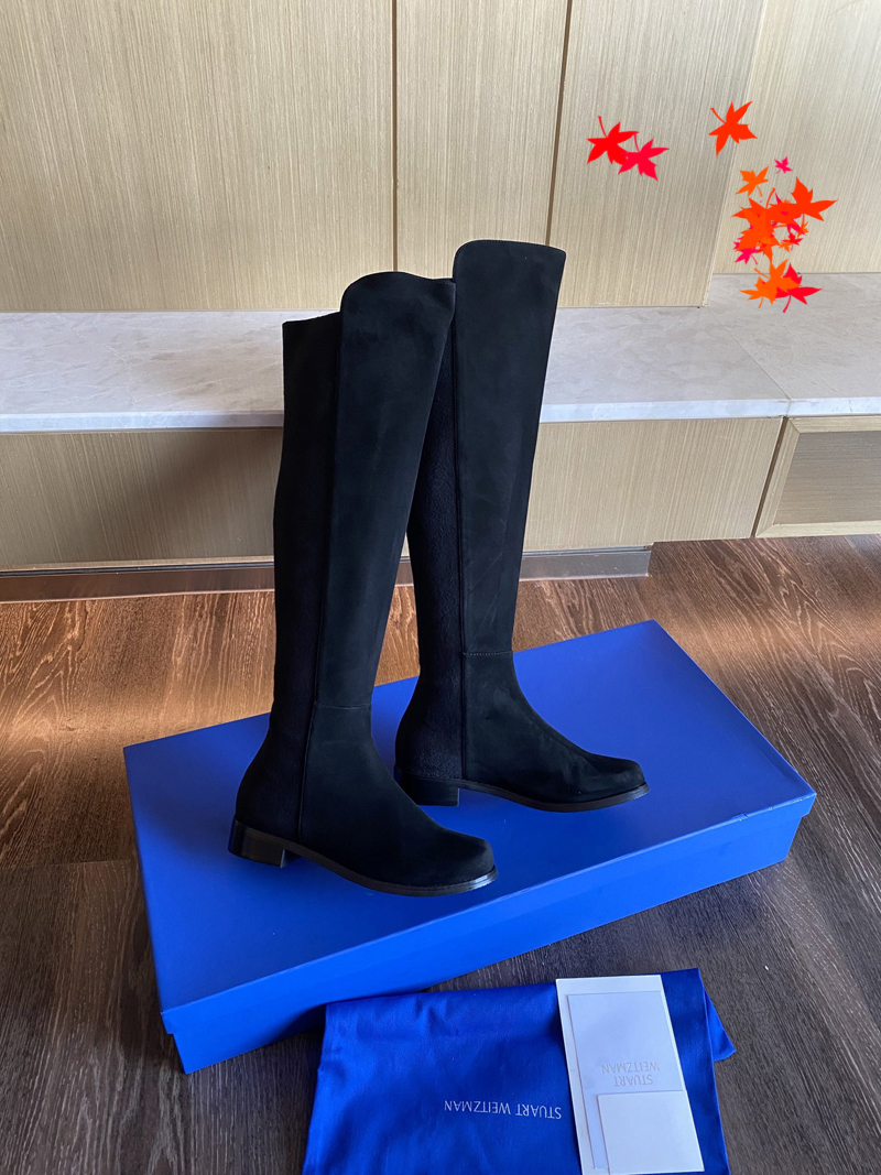 

2022 Top Quality Winter Women Dress Boots High Heels design Leather Boot knitted sock-like flats biker luxury designer shoes Tall Ankle Booties with logo and box -G017, Picture color