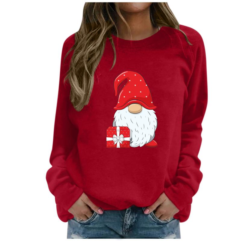 

Women's Hoodies & Sweatshirts Merry Christmas Sweatshirt Fashion Print Long-sleeved Hooded Casual Blouse Pullover Sudaderas, Gy