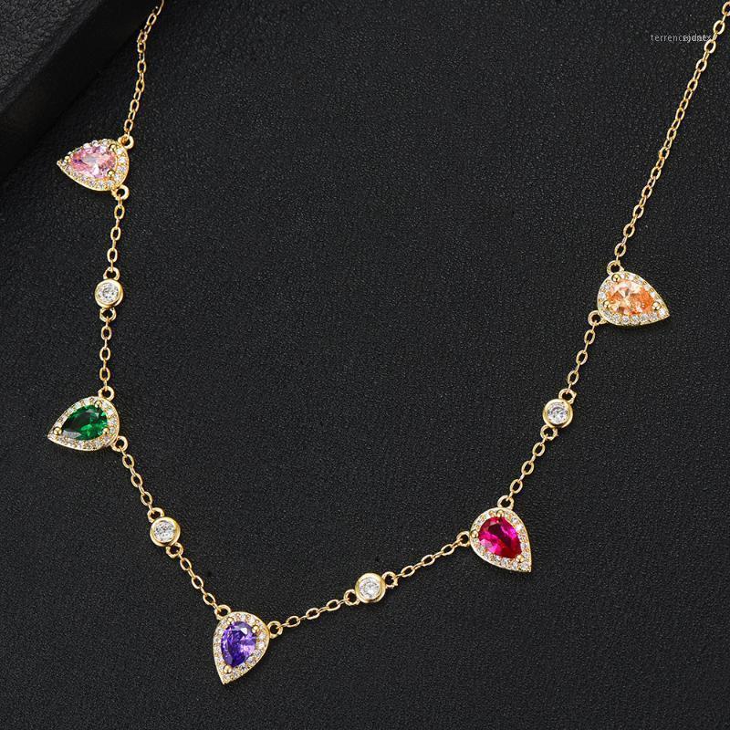 

Chains LARRAURI 2021 Trendy Long Chain Necklaces Charms Cute Women Girls Crystal Small Pendant Fashion Jewelry1