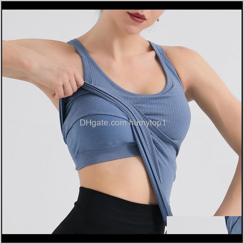 

Outfits Vest With Chest Pad Yoga Tops Vestbra Fitness Women Sport Sexy Shirt Gym Sports Tank Top Workout Running Clothing 8R22M Vdien, Gray purple
