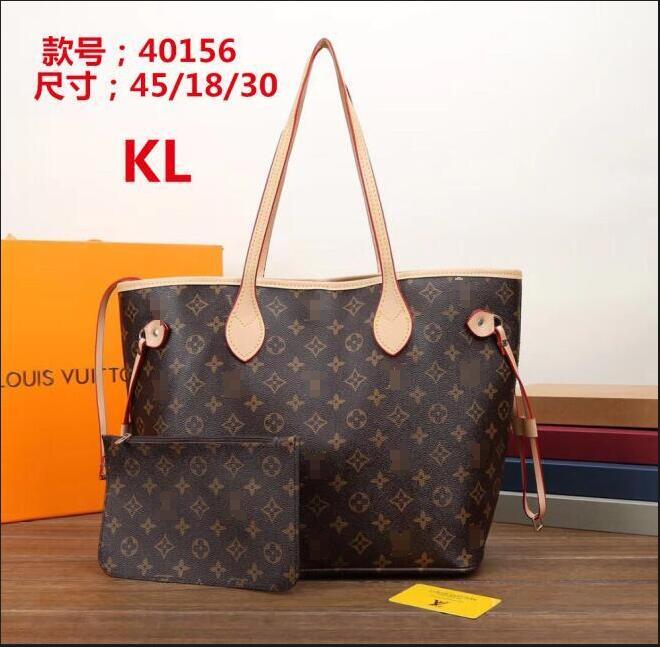 

2pcs set Top quality Women PU Shoulder Bags leather handbag ladies designer high lady clutch purse retro shoulder a2
