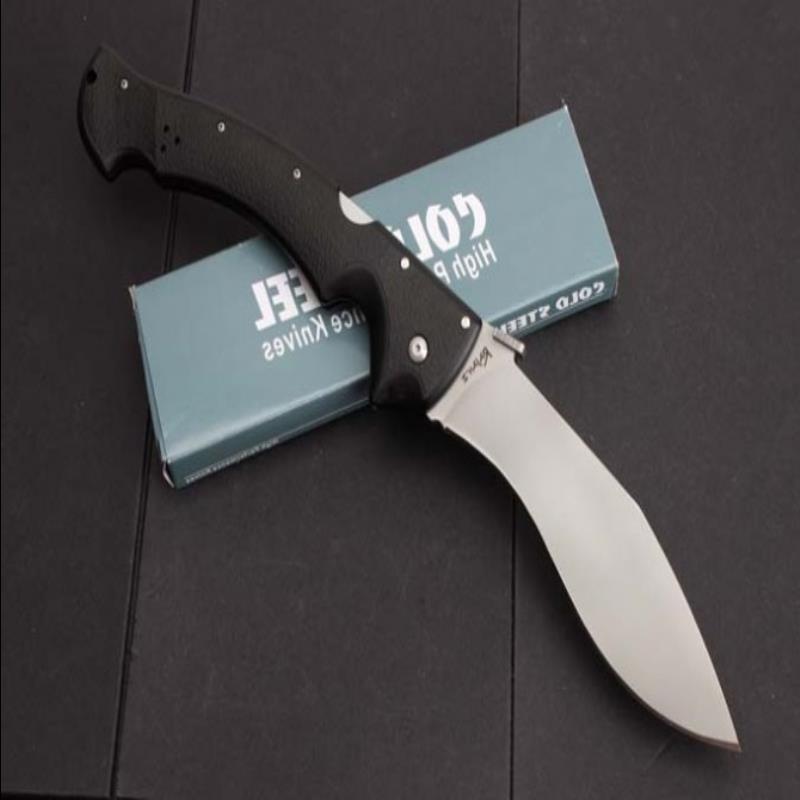 

Wholesale 62KG Tactical COLD Knife Hunting Huge RAJAH Folding STEEL Pocket II G10 Handle Blade Survival D2 Utility Military Xmas Collec Agox