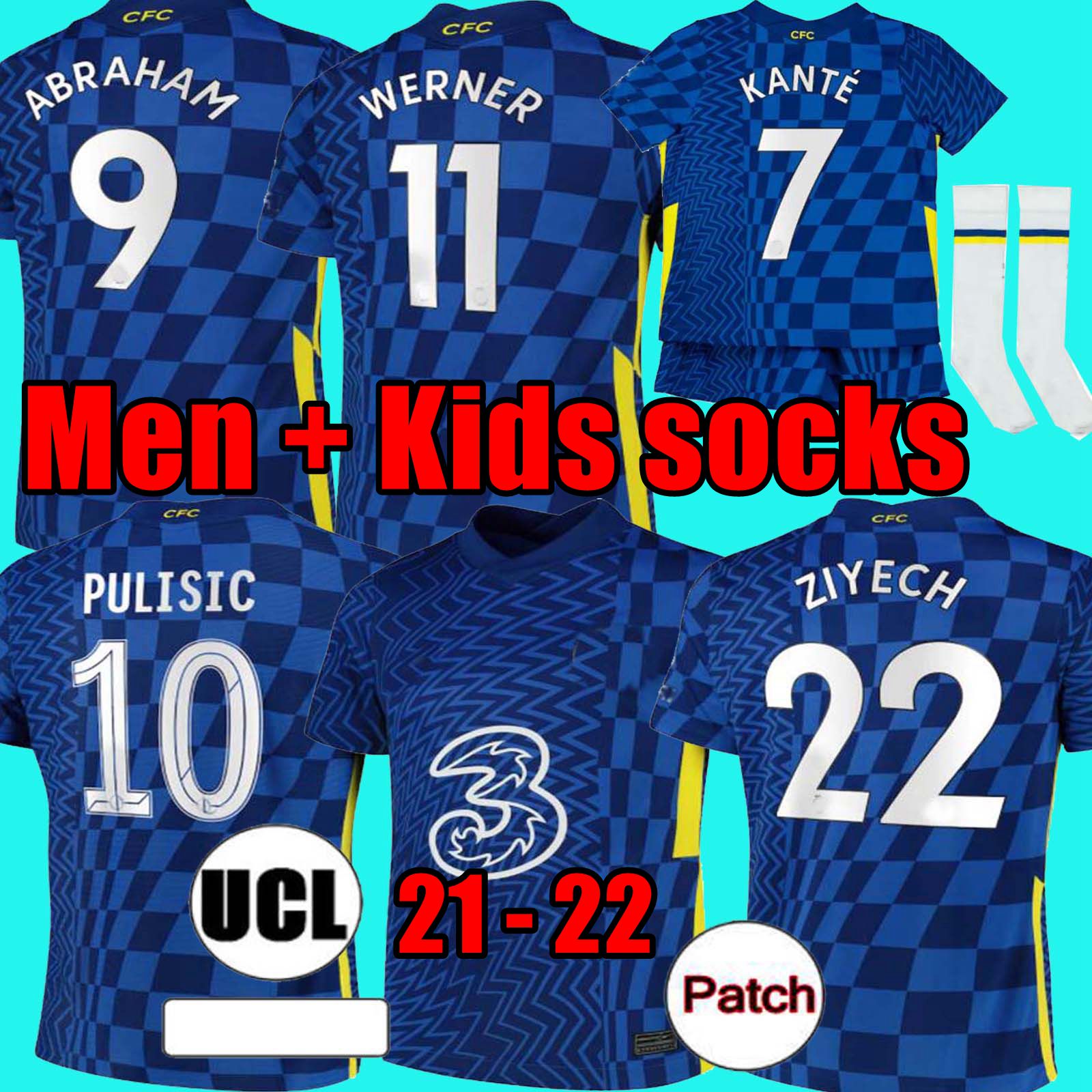 

Thailand fourth 20 21 22 WERNER HAVERTZ CHILWELL ZIYECH Soccer Jerseys 2021 2022 PULISIC home blue Football Shirt KANTE MOUNT 4th Men Kids s, Black;yellow