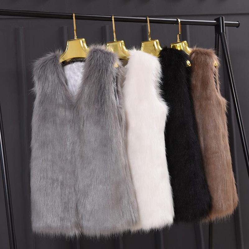 

Women's Fur & Faux 2021 Top Sale Spring Mink Coat Vest Casual Warm Winter Jacket Slim Soft, Black