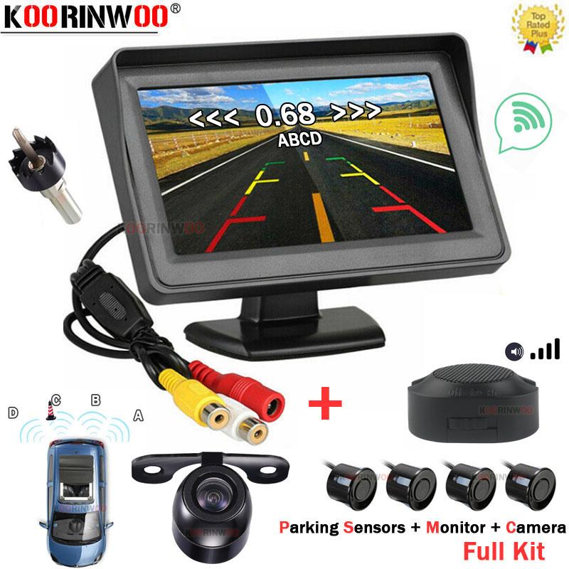 

Car Rear View Cameras& Parking Sensors Koorinwoo Auto Video Reverse Backup + Camera Support Monitor Mirror Image Beeper Sound