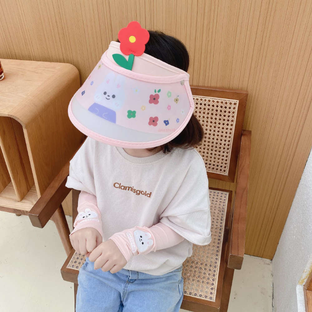 

J Anji baby sunshade cap children sunscreen color changing cartoon children's hollow sleeve, Yellow