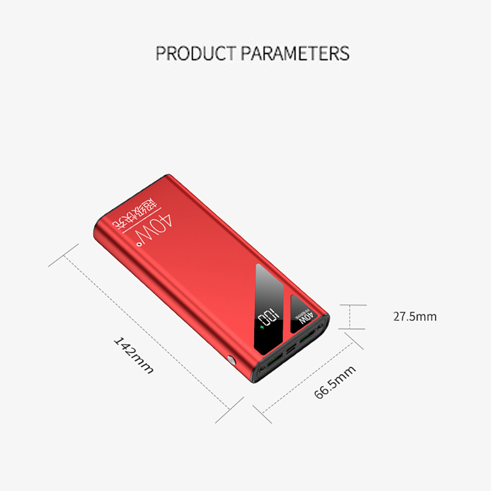 

QC4.0 9V 3A 40w Power Bank 20000mAh Portable Charging Poverbank Mobile Phone External Battery